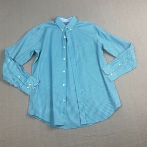 Izod Button Down Dres Shirt Men's size S/P Non Iron Long Sleeve Blue,Pocket